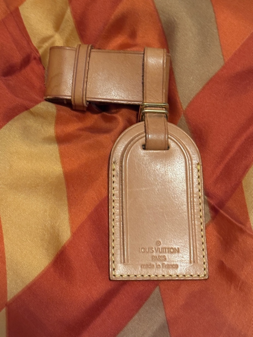 Louis Vuitton Tan Vachetta Leather Luggage Tag